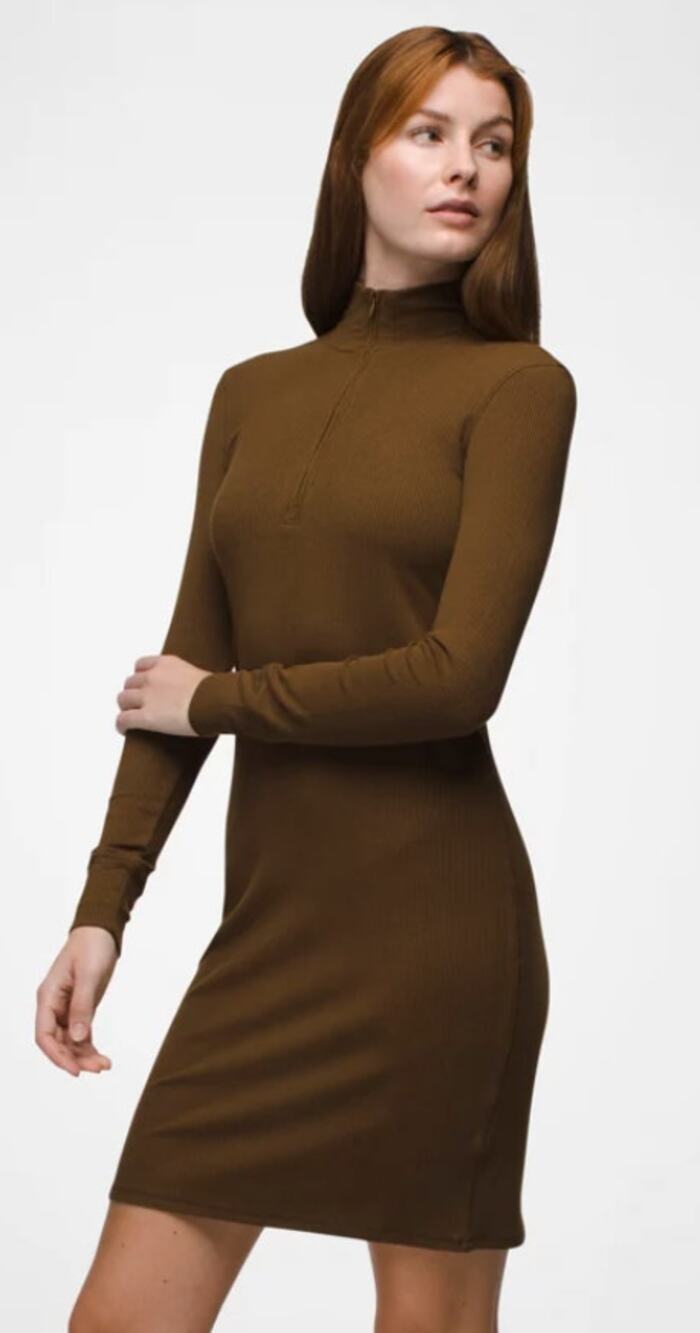 prAna Foundation Rib Long Sleeve Dress